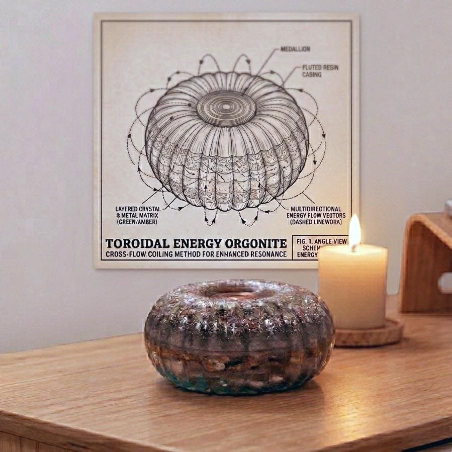 Toroide · Aluminio Extrabrillante · Espiral Cobre · Protección EMF · Fórmula Karl Hans Welz